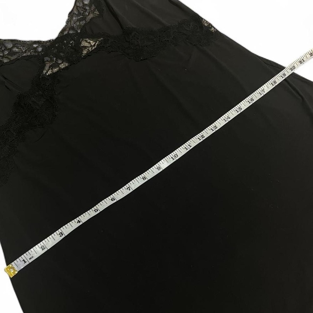 Victoria’s Secret Lace Trim Satin Slit Mini Slip Dress Lingerie VS Size Large - Picture 5 of 8